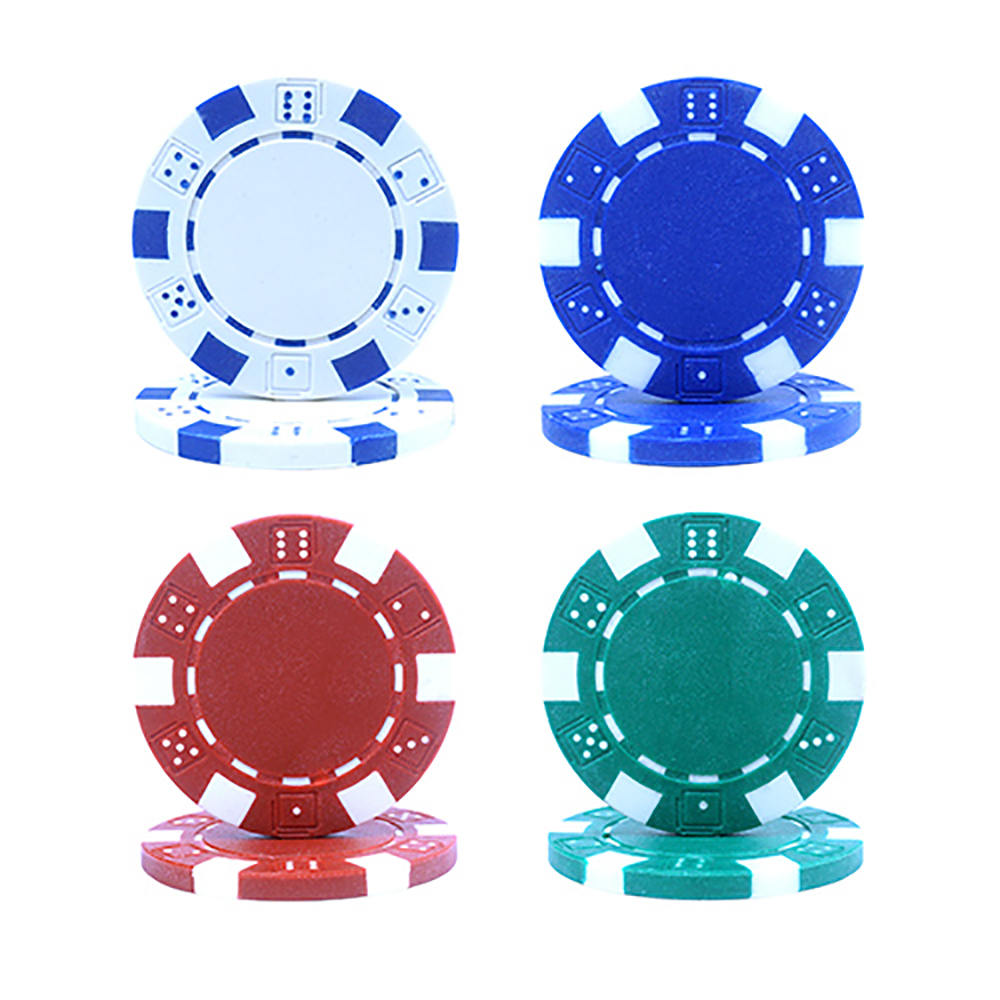 Small Six Point Red, Blue, Green, and White PP Material Chips