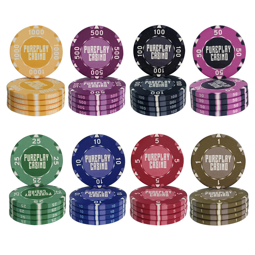 CUV004 Factory supply 10g uv printing poker chips 39mm caisno grade custom your logo and design for other entertainment products
