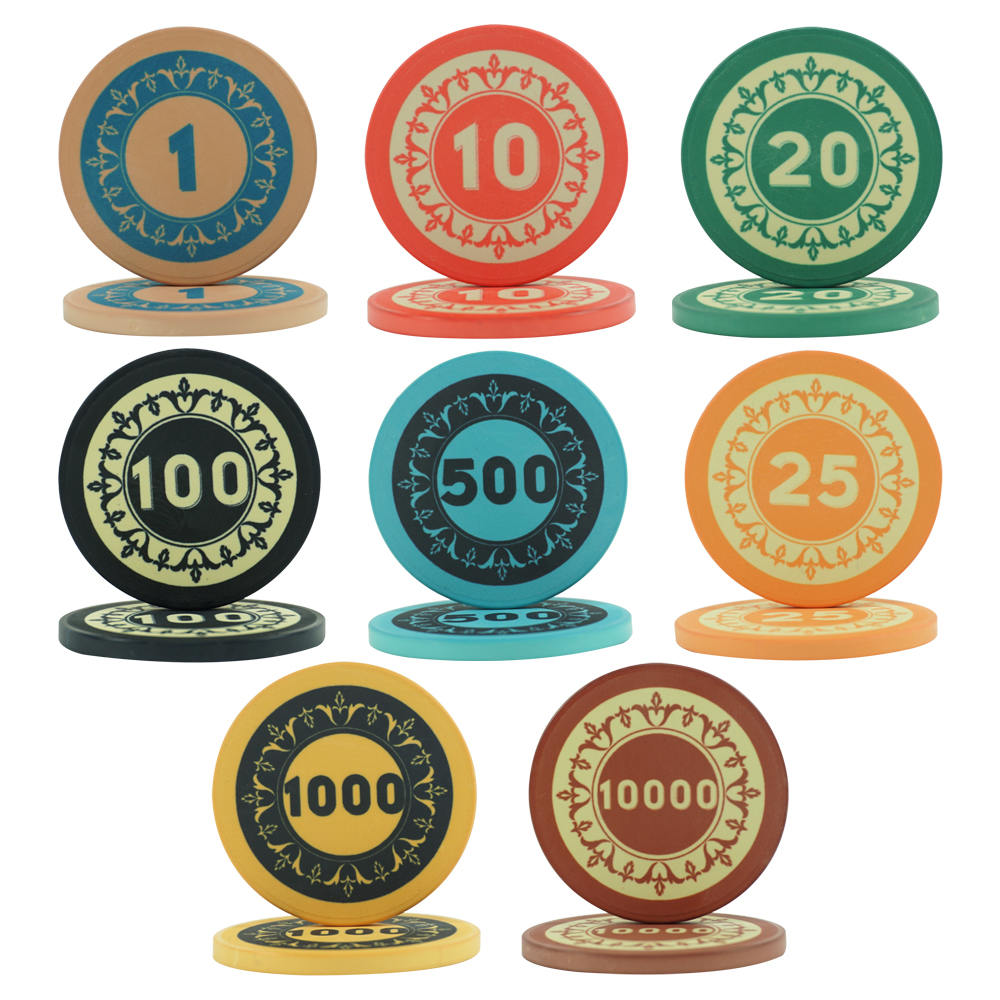 CMC113 Azcona Poker Chips 1000 of Ceramic Poker Chip with Free Design and Free Samples Professional Factory Supply for Casino Game