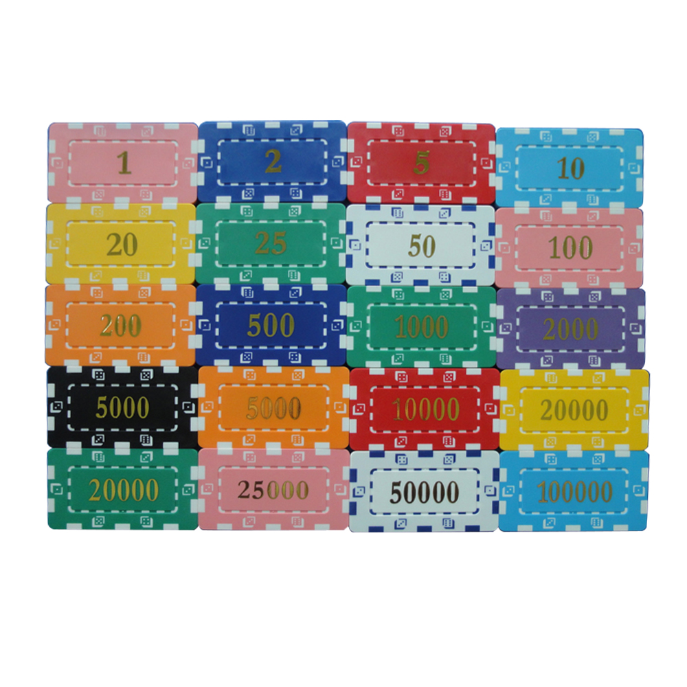 Colored Poker Plaque Set Dice Desgin 29g Custom Gold Value Printing From Professional Factory