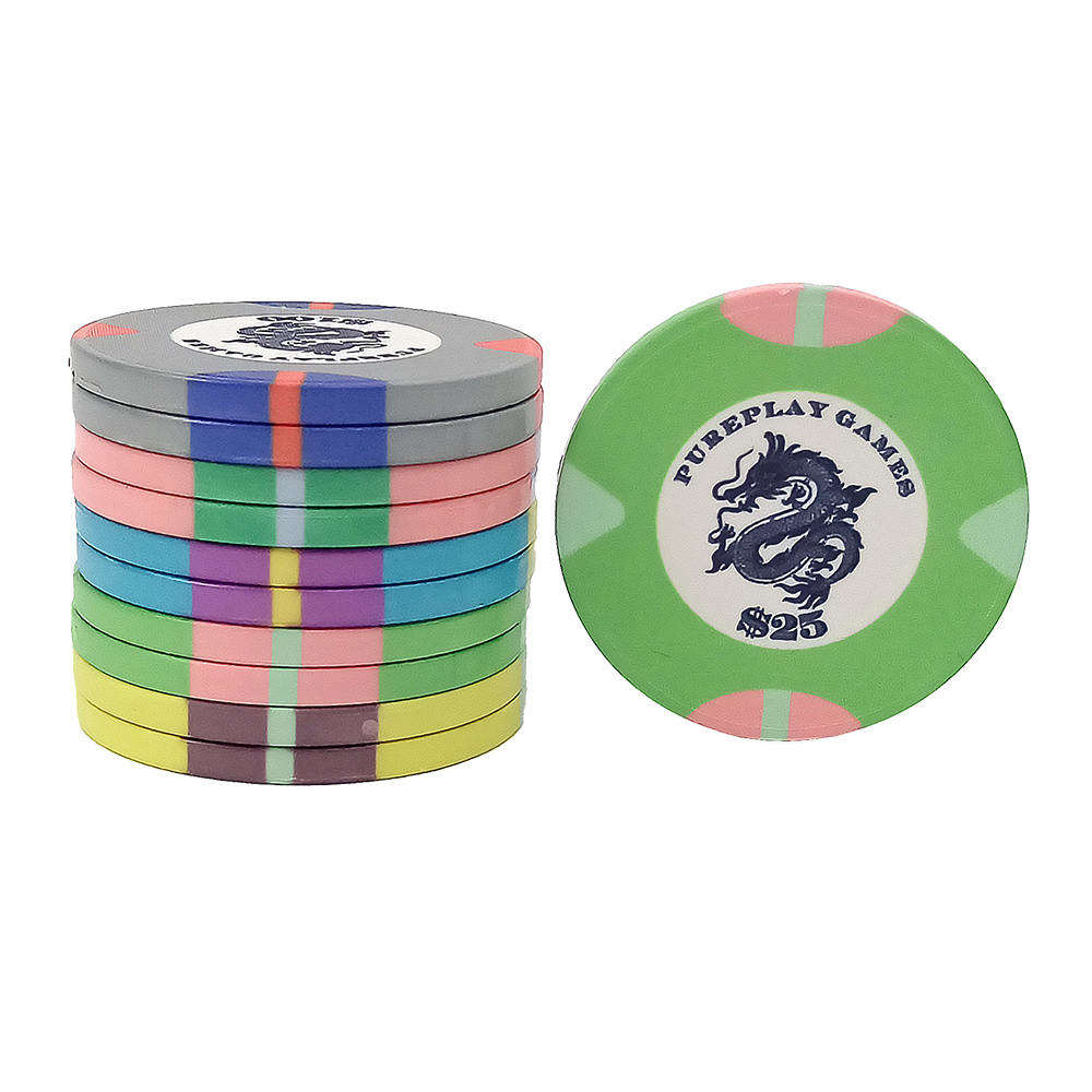 CMC116 Low Moq Custom Casino Ceramic Poker Chips Set 39mm Chips 10g from Professional Poker Chips Factory for Funny Game