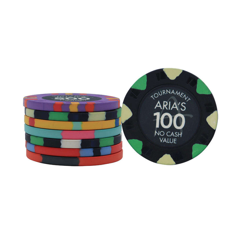 CMC058 Wholesale Luxury 39mm Ceramic Poker Chips 10g Free Design Customized Your Logo Engraved Ceramic Chips for Casino Game