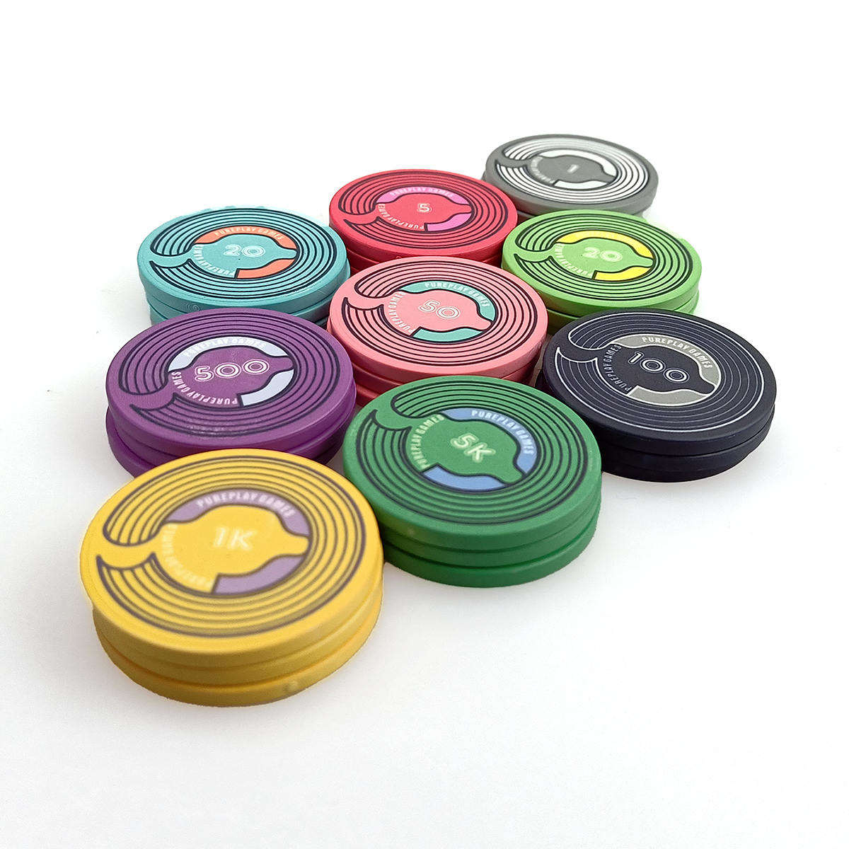 CMC060 Ready to Ship Ceramic 39mm Poker Chips 10g Custom Ept Logo Free Design Free Sample from Kaile Poker Chips Factory for Table Game