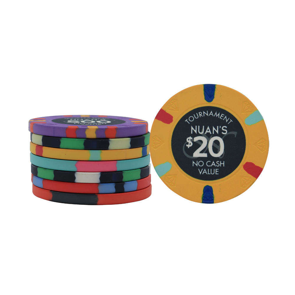 CMC058 Wholesale Luxury 39mm Ceramic Poker Chips 10g Free Design Customized Your Logo Engraved Ceramic Chips for Casino Game