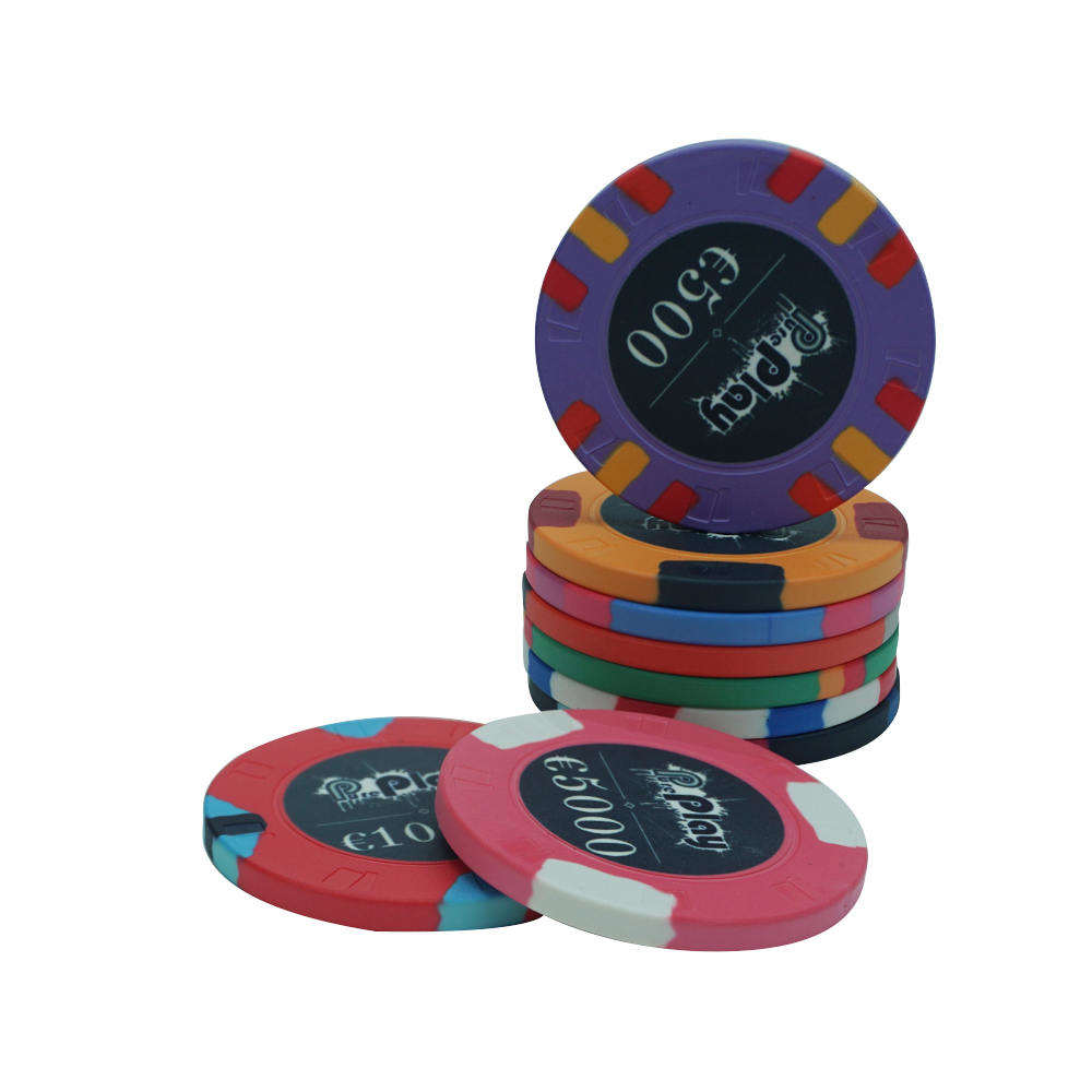 CMC122 Wholesale Custom Card Mould Poker Chips Euro 10g 39mm Ceramic Material with Your Any Design No Moq for Casino Poker Club Game