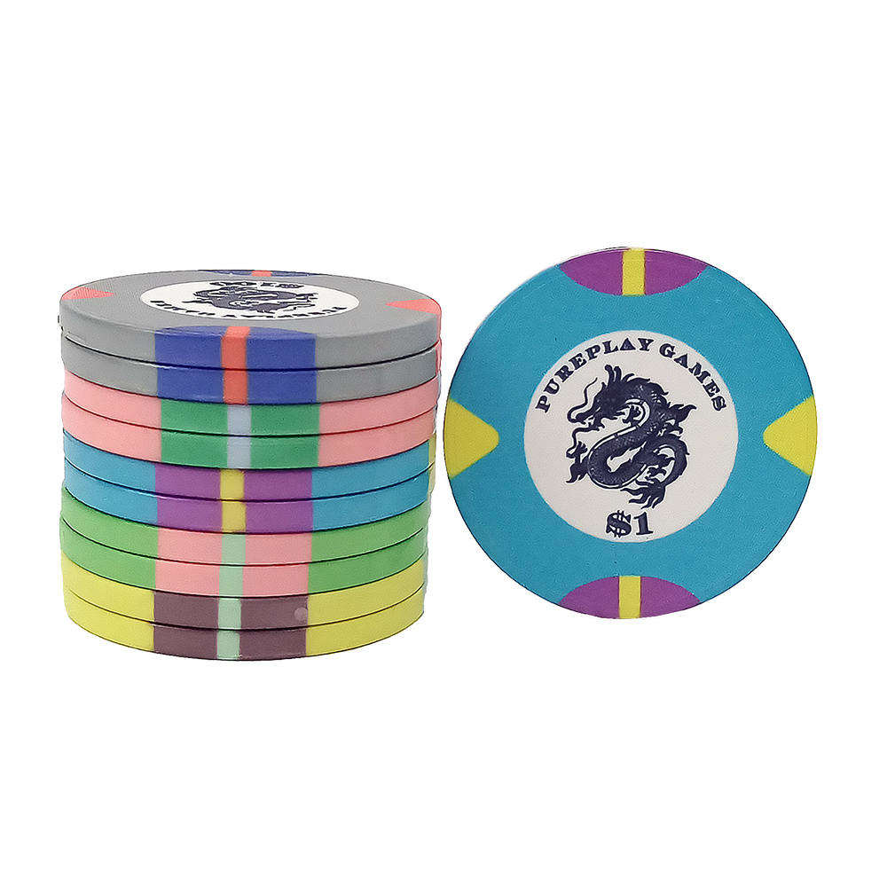 CMC116 Low Moq Custom Casino Ceramic Poker Chips Set 39mm Chips 10g from Professional Poker Chips Factory for Funny Game
