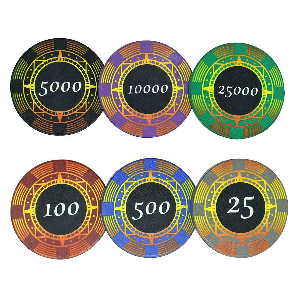CMC057 Kaile Factory 10g Ceramic Poker Chips Oem Casino 39mm Professional Venerate Chip for Playing Casino Gambling Game