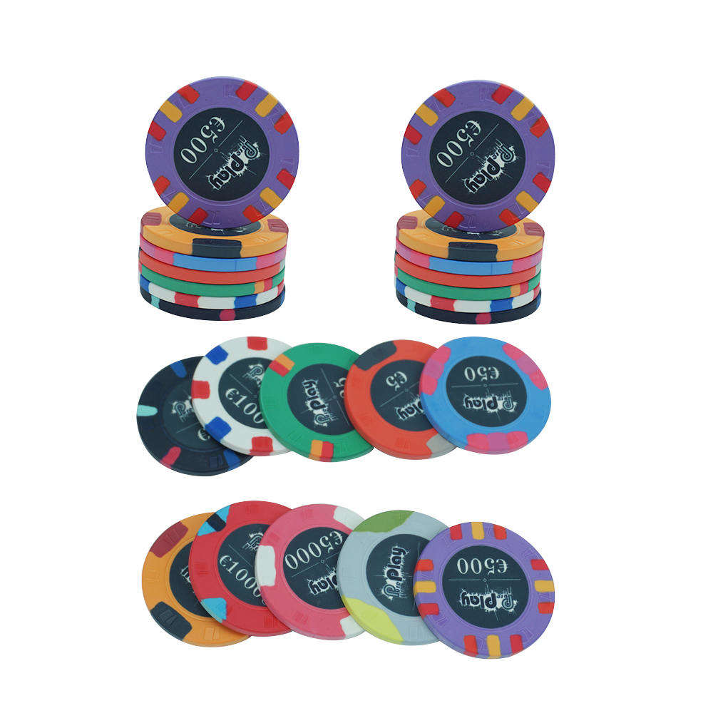 CMC122 Wholesale Custom Card Mould Poker Chips Euro 10g 39mm Ceramic Material with Your Any Design No Moq for Casino Poker Club Game