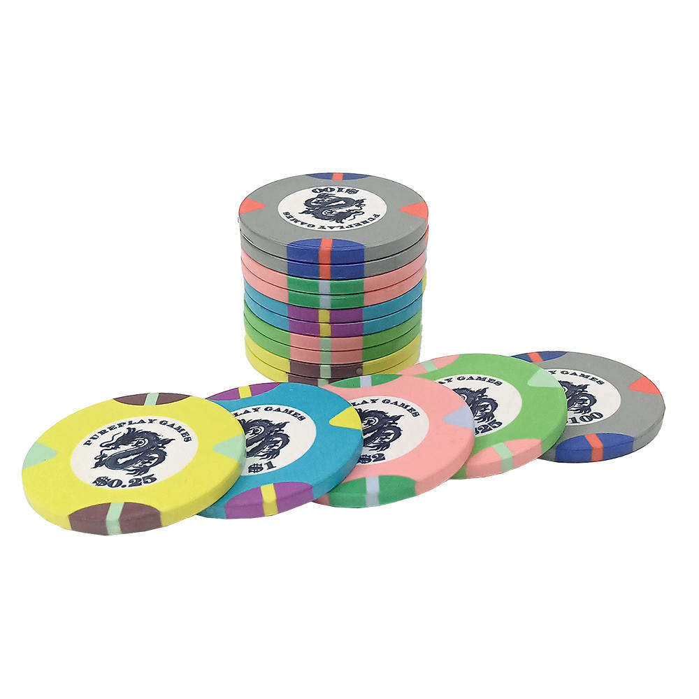 CMC116 Low Moq Custom Casino Ceramic Poker Chips Set 39mm Chips 10g from Professional Poker Chips Factory for Funny Game