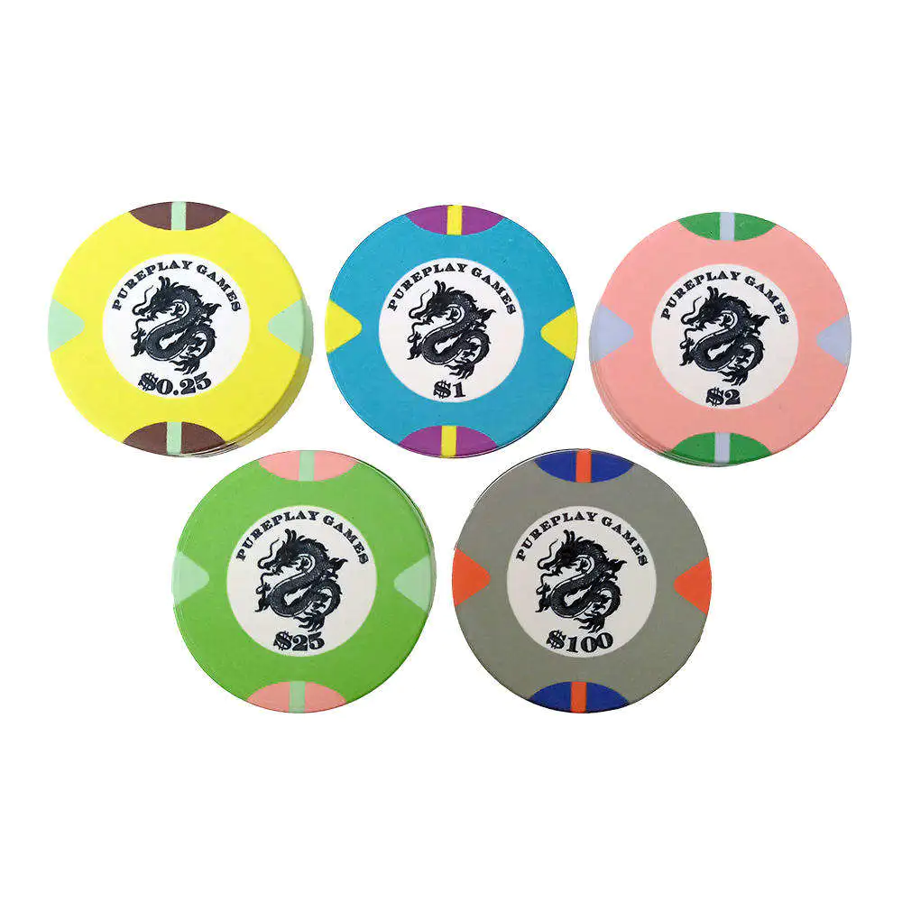 CMC116 Low Moq Custom Casino Ceramic Poker Chips Set 39mm Chips 10g from Professional Poker Chips Factory for Funny Game