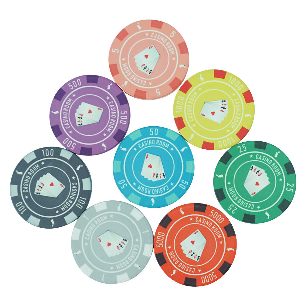CMC051 Wholesale Custom Multi Color 10g Ceramic Poker Chips 39mm Custom Logo Design for Casino Table Game Playing