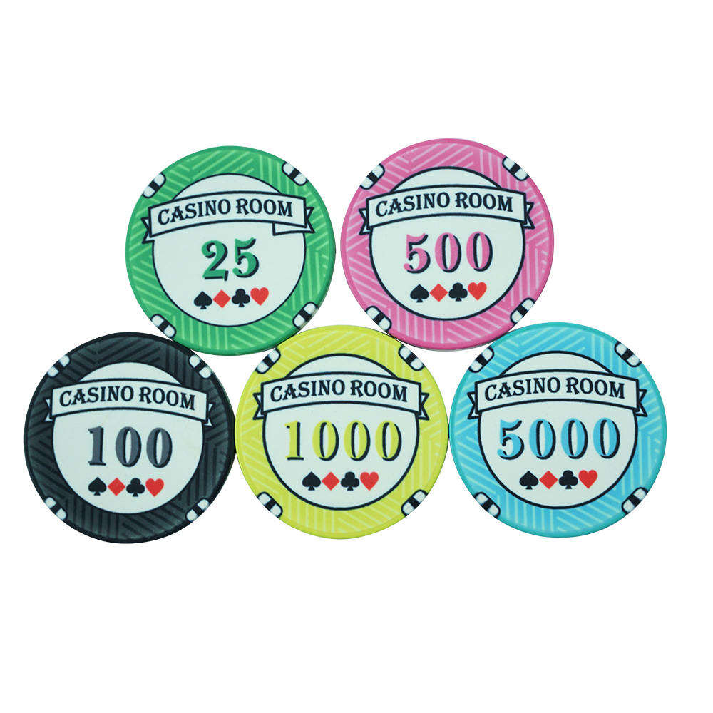 CMC055 Casino Room Design Custom Ceramic Poker 39mm Chips 10g High End Printable for Sale Used Casino Playing Gabbling Game