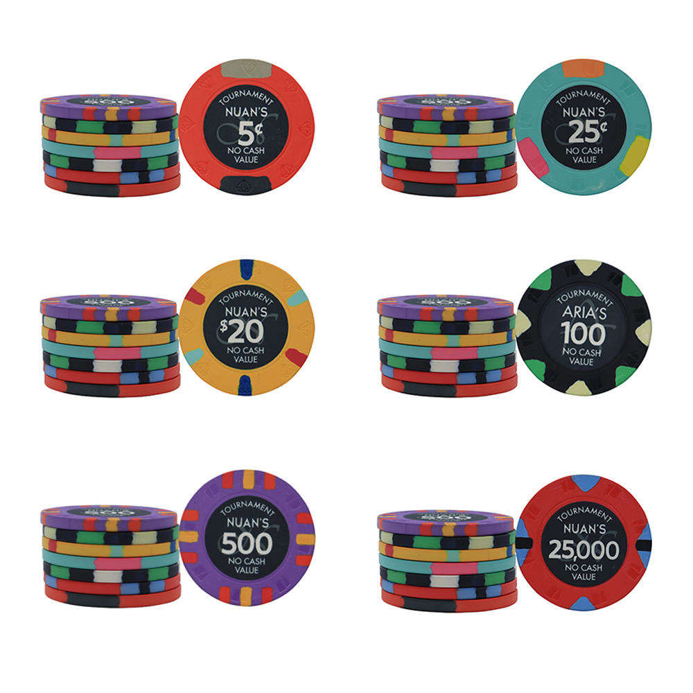 CMC058 Wholesale Luxury 39mm Ceramic Poker Chips 10g Free Design Customized Your Logo Engraved Ceramic Chips for Casino Game