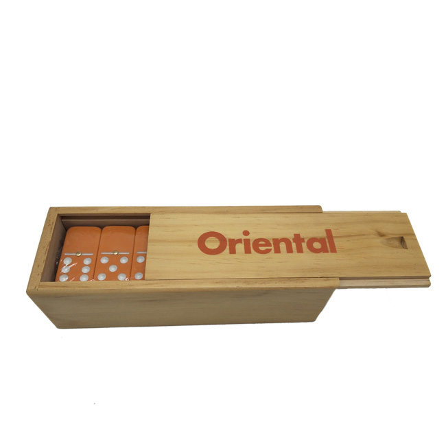 Orange Back Carved High-End Wooden Box