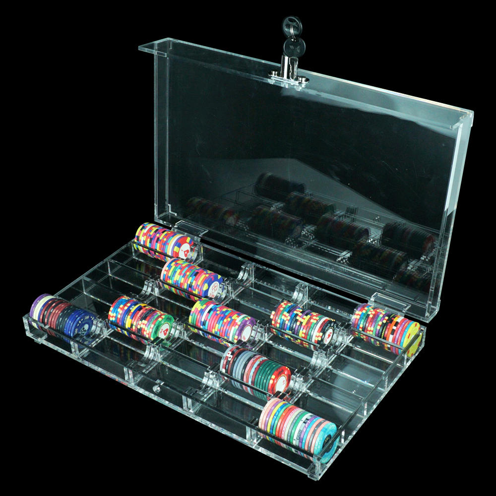 500 Transparent Acrylic Chip Boxes