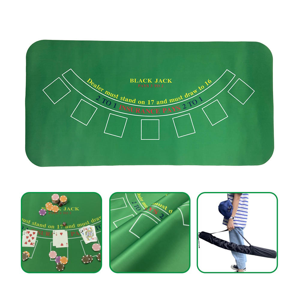 7 Black Jack Green Table Mat 1000