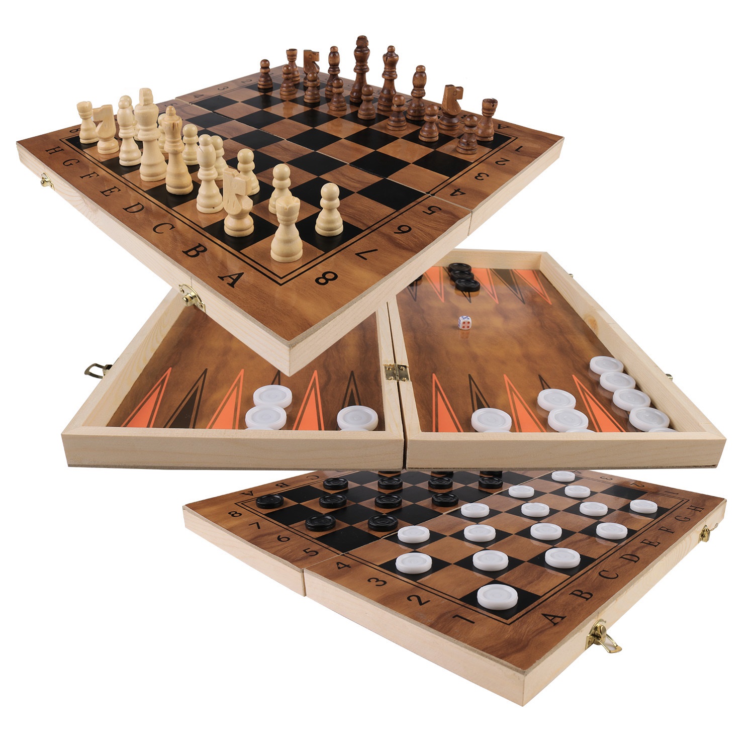 Wooden chess board game set wholesale chess backgammon game set